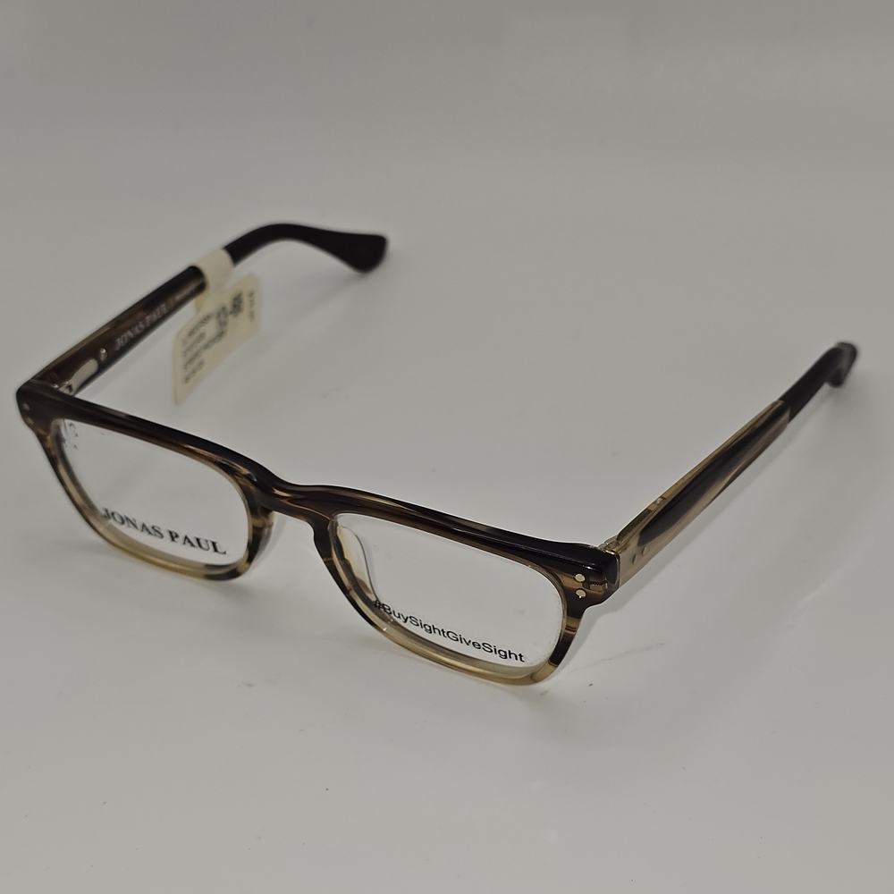 JONAS PAUL Lincoln/Lauren SSH Brown Horn Unisex Kids Square Eyeglasses 45-16-125